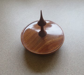 Lidded dish by Ed Hogben Sapele